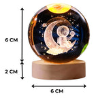 Luminária de Mesa Globo de Cristal